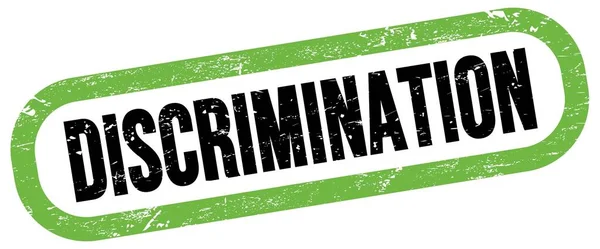 Discrimination Text Green Black Rectangle Stamp Sign — Stockfoto