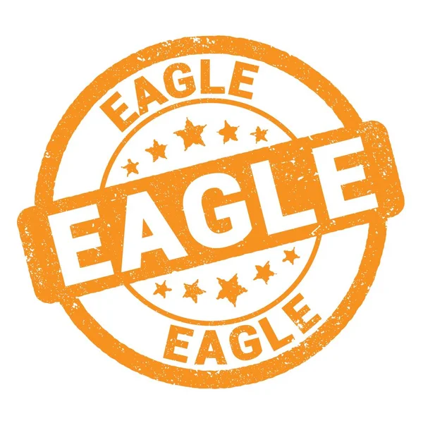 Eagle Text Written Orange Grungy Stamp Sign — ストック写真