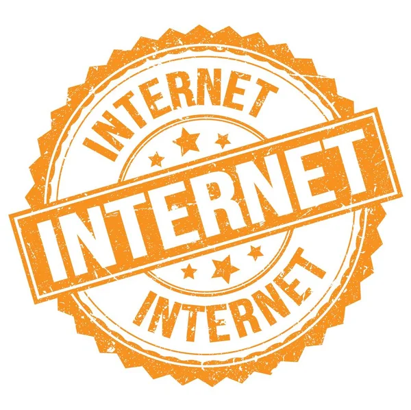Internet Text Written Orange Stamp Sign — Foto Stock