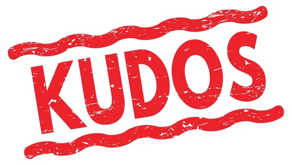 Kudos Text Written Red Lines Stamp Sign — Stockfoto