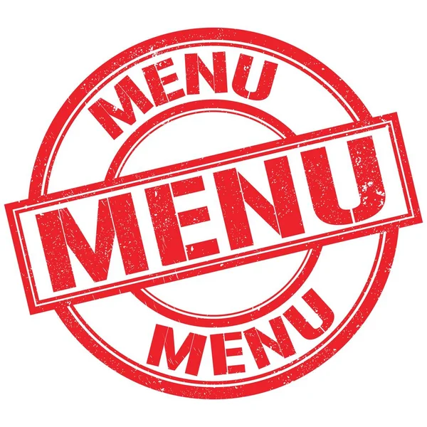 Menu Text Written Red Stamp Sign — 스톡 사진