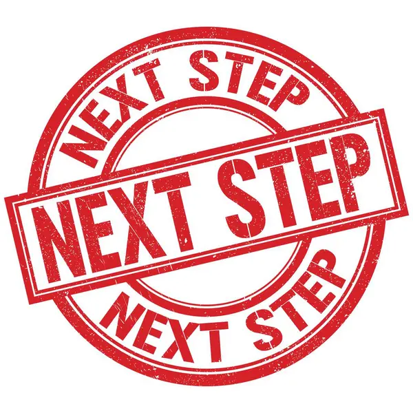 Next Step Text Written Word Red Stamp Sign — Foto de Stock