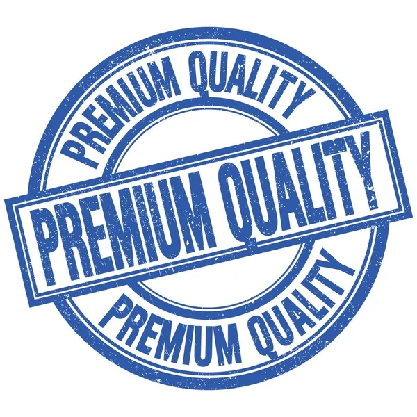 Premium Quality Text Written Word Blue Stamp Sign — Stock Photo, Image