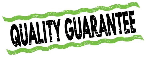 Quality Guarantee Text Written Green Black Lines Stamp Sign — Zdjęcie stockowe