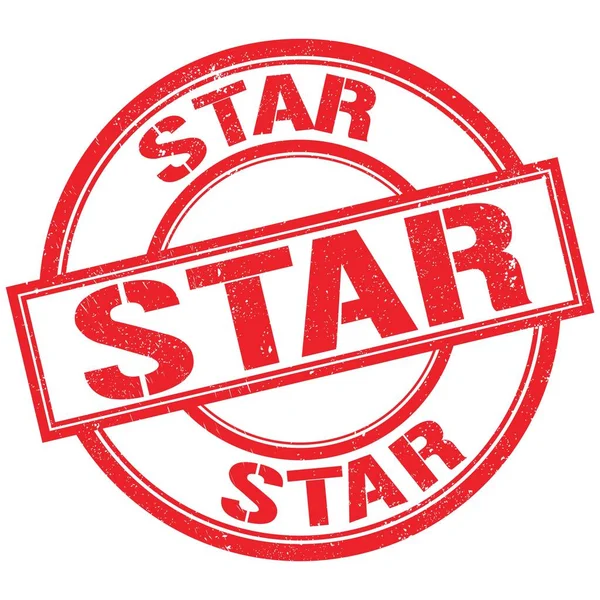 Star Text Written Red Stamp Sign — Stockfoto