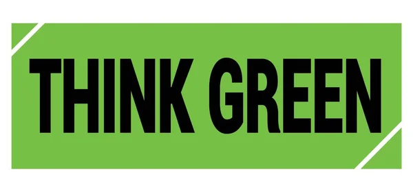 Think Green Text Written Green Black Grungy Stamp Sign — Stock fotografie