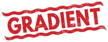 Kırmızı çizgiler üzerine yazılmış GRADIENT metni.