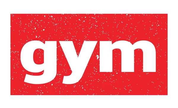Gym Text Written Red Grungy Stamp Sign — Stockfoto