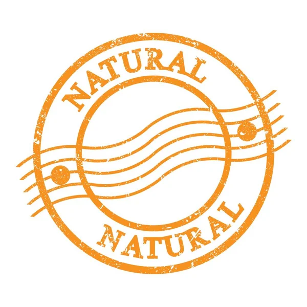 Natural Text Written Orange Grungy Postal Stamp — Foto Stock