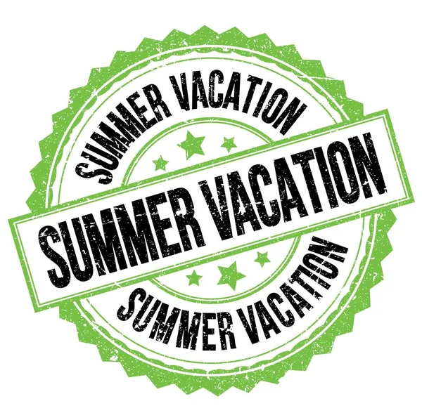 Summer Vacation Text Written Green Black Stamp Sign — Photo