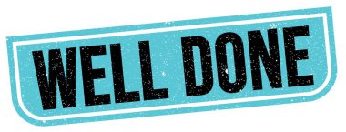 Mavi-siyah grungy işareti üzerine yazılan aferin..