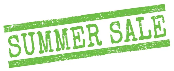 Summer Sale Text Written Green Grungy Lines Stamp Sign — Foto Stock