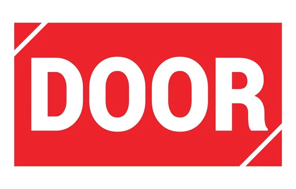 Door Text Written Red Rectangle Stamp Sign — Fotografia de Stock