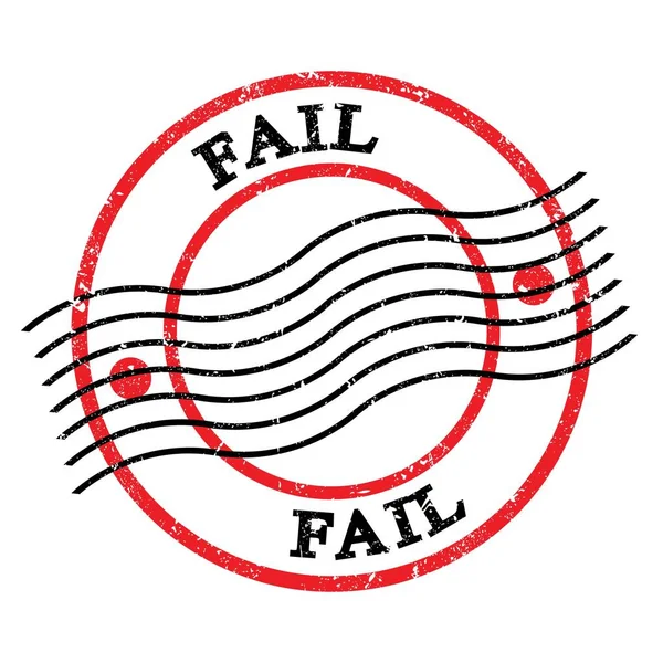 Fail Text Written Red Black Grungy Postal Stamp — Stock Photo, Image