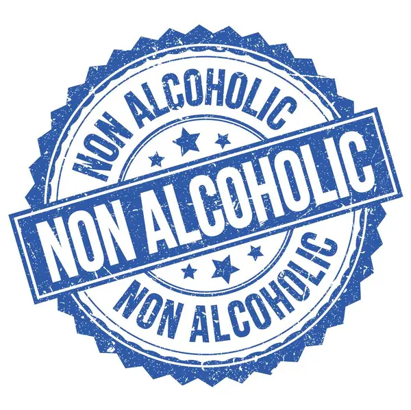 Non Alcoholic Text Written Blue Stamp Sign — Stockfoto