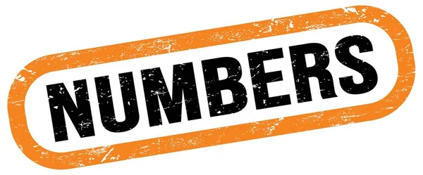 Numbers Text Orange Black Rectangle Stamp Sign — Stock Photo, Image