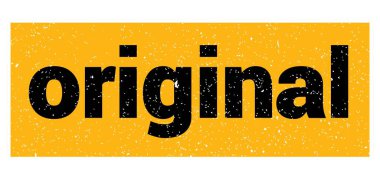 original text written on yellow-black grungy stamp sign.