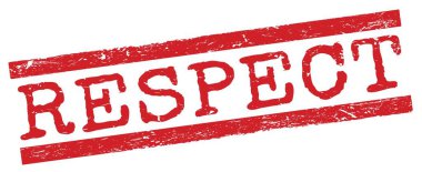 RESPECT text written on red grungy lines stamp sign.
