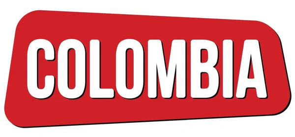 Colombia Κείμενο Γραμμένο Κόκκινο Σημάδι Σφραγίδα Τραπέζης — Φωτογραφία Αρχείου