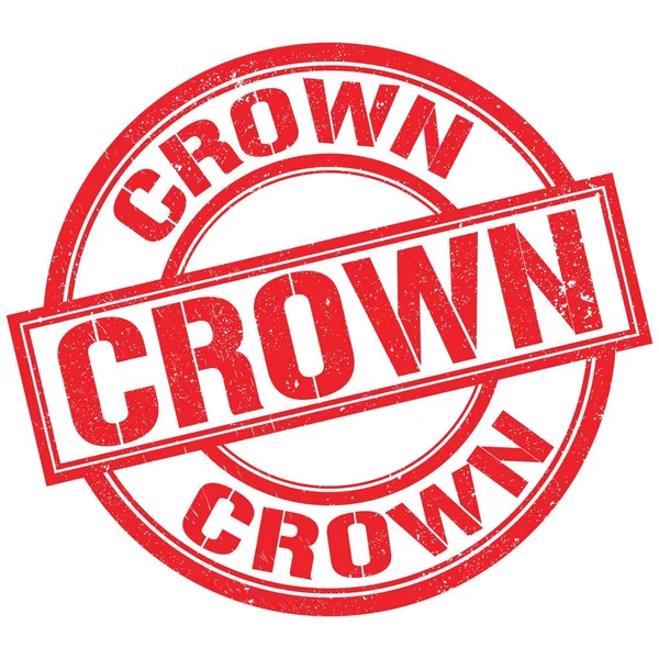 Crown Text Written Red Stamp Sign — Foto de Stock