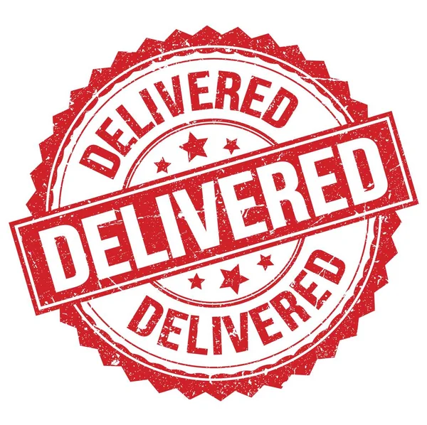 Delivered Text Written Red Stamp Sign — 图库照片