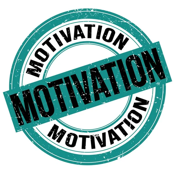 Motivation Text Written Blue Black Grungy Stamp Sign — Stock fotografie