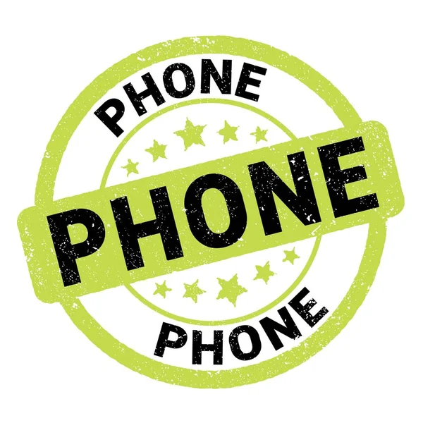 Phone Text Written Green Black Grungy Stamp Sign — 스톡 사진