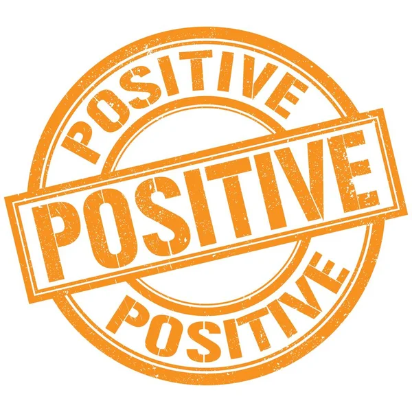 Positive Text Written Word Orange Stamp Sign — Stock fotografie