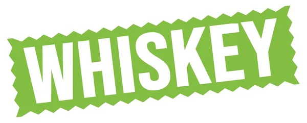 Whiskey Text Written Green Zig Zag Stamp Sign —  Fotos de Stock