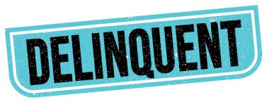 Mavi-siyah grungy işareti üzerine yazılmış DELQUENT metni.
