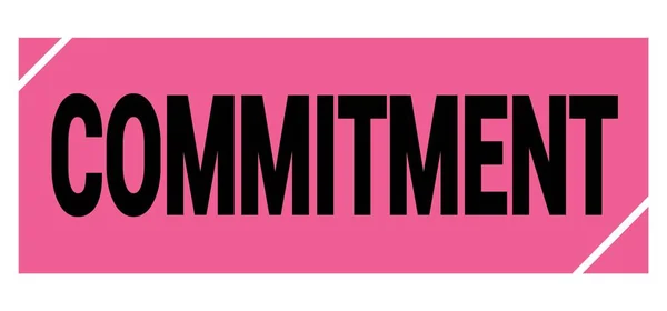 Commitment Text Written Pink Black Grungy Stamp Sign — Foto de Stock