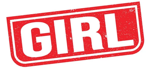 Girl Text Written Red Grungy Stamp Sign — Stock Photo, Image