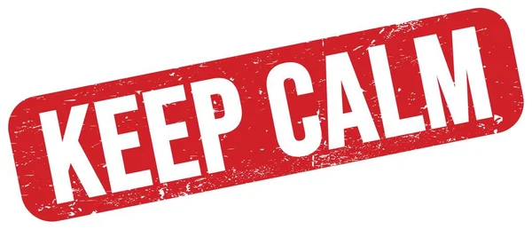 Keep Calm Text Written Red Grungy Stamp Sign — Fotografia de Stock