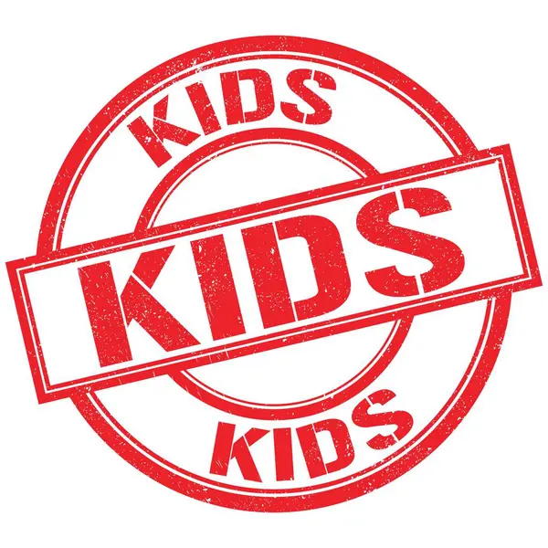 Kids Text Written Red Stamp Sign — Stockfoto