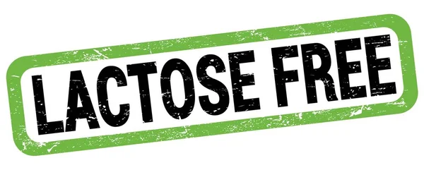 Lactose Free Text Written Green Black Rectangle Stamp Sign — Stock Photo, Image