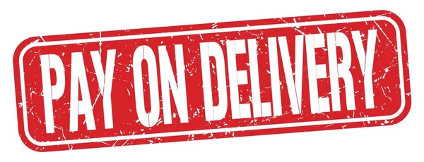 Pay Delivery Text Written Red Grungy Stamp Sign — Stock Photo, Image