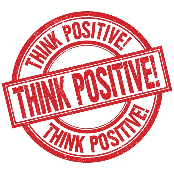 Think Positive Text Written Word Red Stamp Sign — Stockfoto