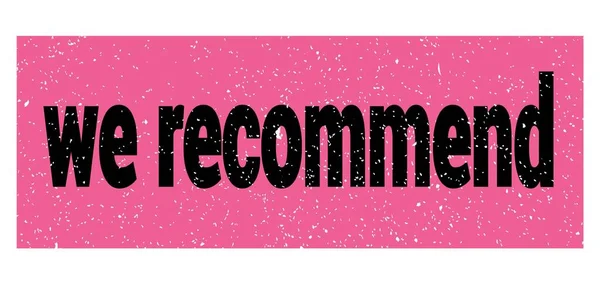 Recommend Text Written Pink Black Grungy Stamp Sign — Stockfoto