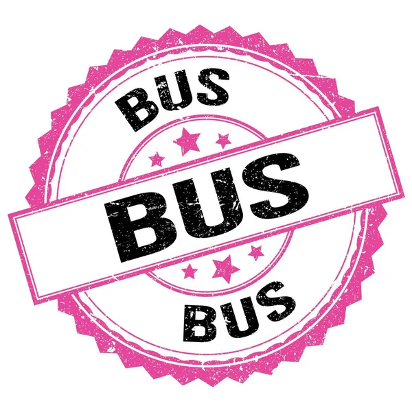 Bus Text Written Pink Black Stamp Sign — Fotografia de Stock