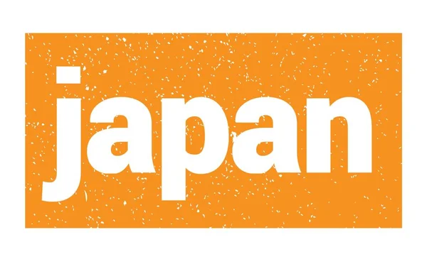Japan Text Written Orange Grungy Stamp Sign — Stockfoto