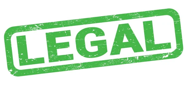 Legal Text Written Green Rectangle Stamp Sign — 图库照片