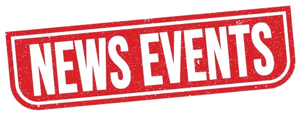 News Events Text Written Red Grungy Stamp Sign — Stockfoto