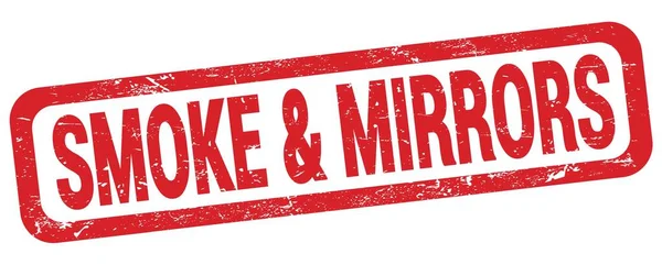 Smoke Mirrors Text Written Red Rectangle Stamp Sign — Stockfoto