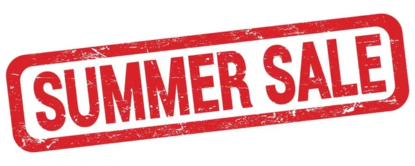 Summer Sale Text Written Red Rectangle Stamp Sign — Stockfoto