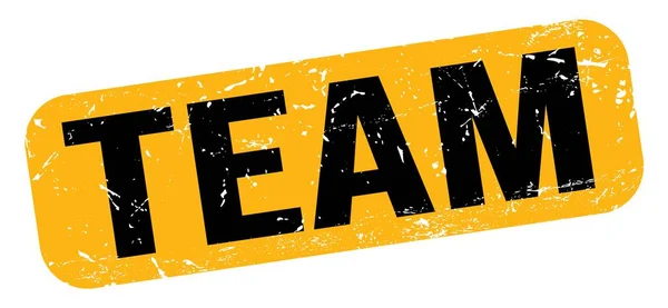 Team Text Written Yellow Black Grungy Stamp Sign — Foto Stock