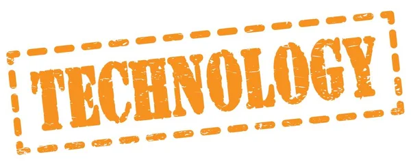 Technology Text Written Orange Dash Stamp Sign — Stock fotografie