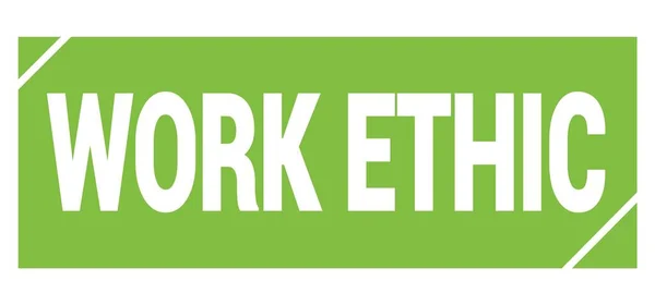 Текст Work Ethic Написаний Зеленому Гранжевому Знаку Марки — стокове фото
