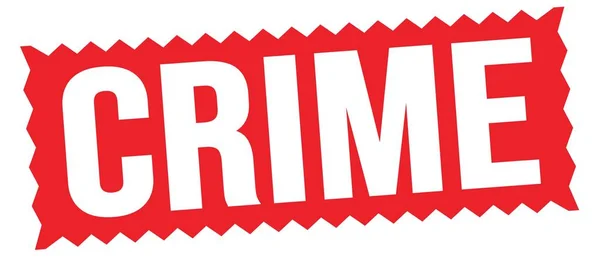 Crime Text Written Red Zig Zag Stamp Sign — Foto Stock