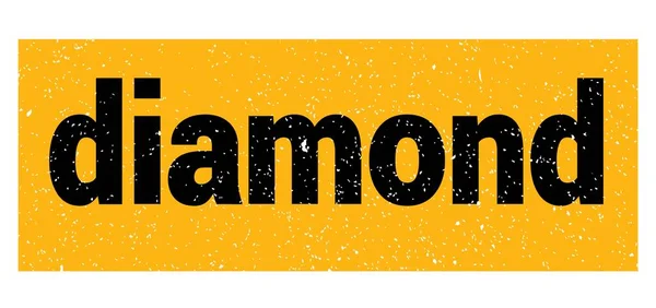 Diamond Text Written Yellow Black Grungy Stamp Sign — Foto de Stock