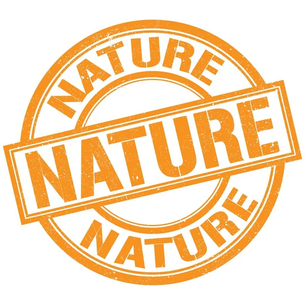 Nature Text Written Orange Stamp Sign — Photo